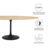 Lippa 78" Oval Wood Grain Dining Table