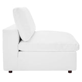 Commix Down Filled Overstuffed Vegan Leather 6-Piece Sectional Sofa