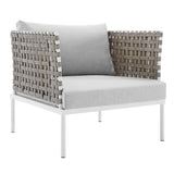 Harmony Sunbrella� Basket Weave Outdoor Patio Aluminum Armchair