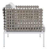 Harmony Sunbrella� Basket Weave Outdoor Patio Aluminum Armchair