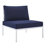 Harmony Sunbrella� Basket Weave Outdoor Patio Aluminum Armless Chair