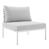 Harmony Sunbrella� Basket Weave Outdoor Patio Aluminum Armless Chair