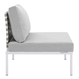 Harmony Sunbrella� Basket Weave Outdoor Patio Aluminum Armless Chair