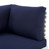 Harmony Sunbrella� Basket Weave Outdoor Patio Aluminum Loveseat