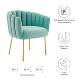 Sanna Channel Tufted Performance Velvet Armchair