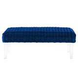 Prologue Woven Performance Velvet Ottoman
