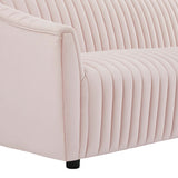 Announce Performance Velvet Channel Tufted Loveseat