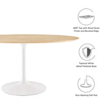 Lippa 60" Oval Natural Wood Grain Dining Table