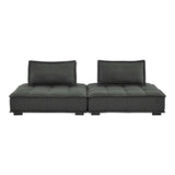 Saunter Tufted Fabric Fabric 2-Piece Loveseat