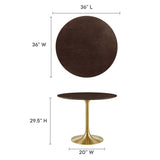 Lippa 36" Round Wood Grain Dining Table