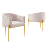 Savour Tufted Performance Velvet Accent Chairs - Set of 2