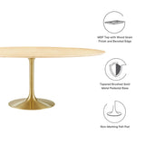 Lippa 78" Oval Wood Grain Dining Table