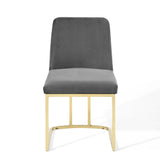 Amplify Sled Base Performance Velvet Dining Chairs - Set of 2