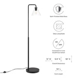 Element Transparent Glass Glass and Metal Floor Lamp