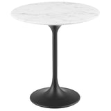 Lippa 20" Round Artificial Marble Side Table