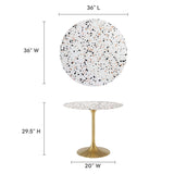 Lippa 36" Round Terrazzo Dining Table