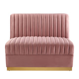 Sanguine Channel Tufted Performance Velvet 4-Seat Modular Sectional Sofa