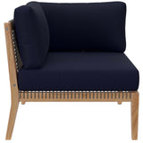 Clearwater Outdoor Patio Teak Wood Corner Chair
