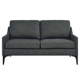 Corland Upholstered Fabric Loveseat