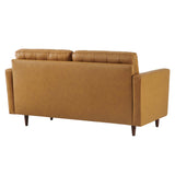 Exalt Tufted Leather Loveseat