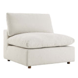 Commix Down Filled Overstuffed Boucle Fabric Armless Chair