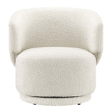 Celestia Boucle Fabric Swivel Chair