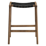 Saoirse Faux Leather Wood Counter Stool - Set of 2