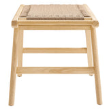 Saoirse 47" Wove Rope Wood Bench