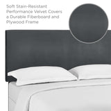 Taylor King and California King Upholstered Performance Velvet Headboard