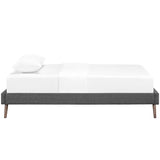 Loryn Twin Fabric Bed Frame with Round Splayed Legs