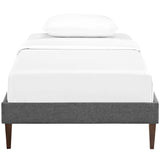 Tessie Twin Fabric Bed Frame with Squared Tapered Legs
