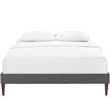 Tessie King Fabric Bed Frame with Squared Tapered Legs