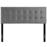 Lily King Biscuit Tufted Performance Velvet Headboard