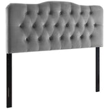 Annabel King Diamond Tufted Performance Velvet Headboard