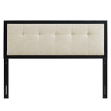 Draper Tufted King Fabric and Wood Headboard
