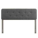 Collins Tufted King Fabric and Wood Headboard