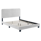 Celine Channel Tufted Performance Velvet King Platform Bed