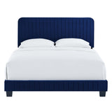 Celine Channel Tufted Performance Velvet King Platform Bed