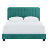 Celine Channel Tufted Performance Velvet King Platform Bed