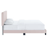 Celine Channel Tufted Performance Velvet Twin Platform Bed