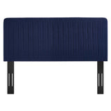 Milenna Channel Tufted Upholstered Fabric Twin Headboard