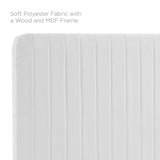 Milenna Channel Tufted Upholstered Fabric Twin Headboard