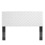 Mercy Chevron Tufted Performance Velvet Twin Headboard