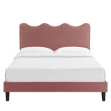 Current Performance Velvet Twin Platform Bed
