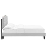 Amber Tufted Performance Velvet King Platform Bed