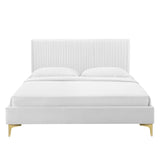 Peyton Performance Velvet Twin Platform Bed