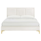 Sofia Channel Tufted Performance Velvet Twin Platform Bed