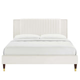 Zahra Channel Tufted Performance Velvet Twin Platform Bed