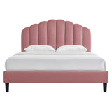 Daisy Performance Velvet Twin Platform Bed
