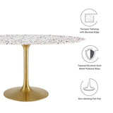 Lippa 60" Oval Terrazzo Dining Table
